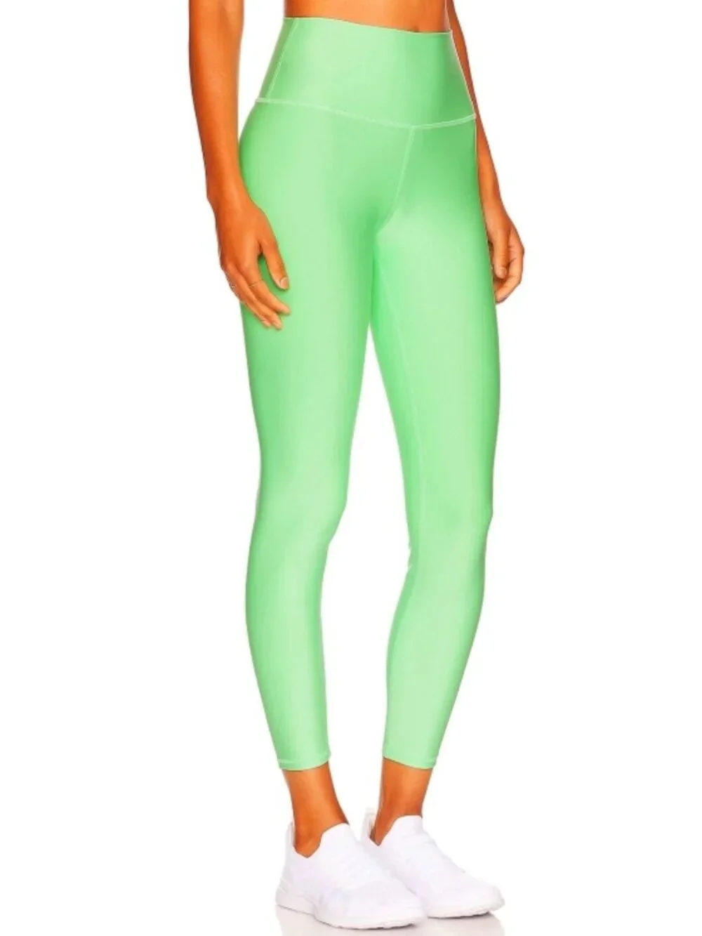 Alo 7/8 High-Waist Airlift Leggings Ultramint Neon Bright Hi-Rise Tights Pants L